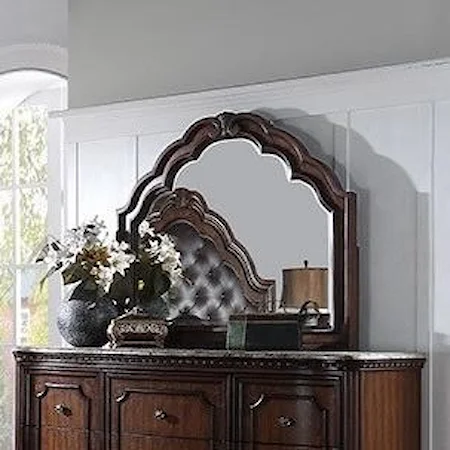 Dresser Mirror with Shell Carving